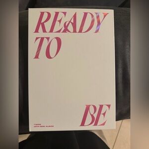 Twice Album with Pink Text on White Cover
